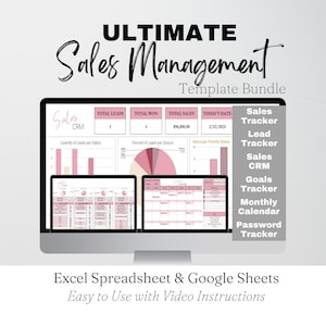 Excel-spreadsheet verkoopmanagersjabloon, planningssjabloon verkoopaccount, verkoopbeheersysteem, verkooptracker, verkoop-CRM, leadtracker