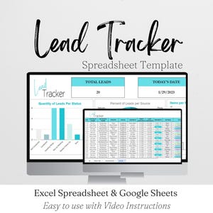 Lead Management, Lead Tracker Google Sheet, Lead Tracking Spreadsheet, Lead Tracker Excel, Client Tracker Excel, Lead Generation Tracker