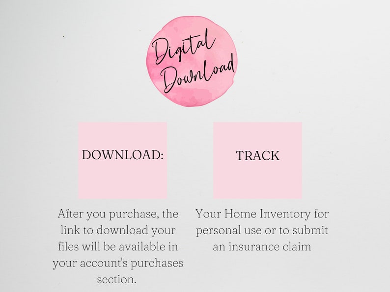 Home Inventory Checklist Home Inventory Template Home - Etsy