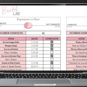 Bucket List Template Excel Spreadsheet Bucket List Journal Bucket List Google Sheets Editable Bucket List Template Excel Spreadsheet Bucket List Journal Bucket List Google Sheets Editable