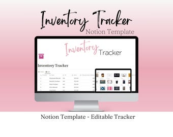 Inventory Tracker Notion Inventory List, Notion Template Inventory Log, Inventory Tracker Template, Small Business Inventory Template List