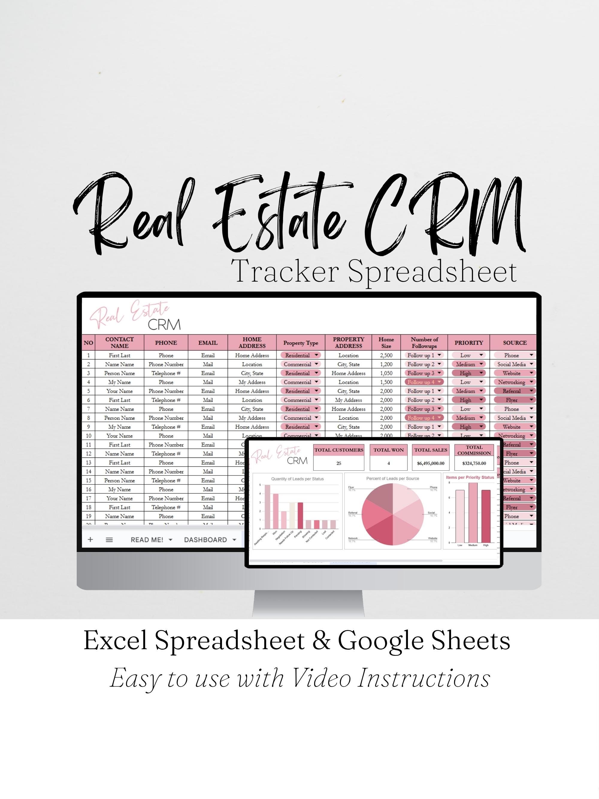 Realtor CRM, Realtor Client Tracker, Realtor Client Sheet, Realtor Client Management Realtor Sales Tracker Realtor Lead Tracker Google Sheet