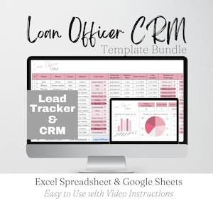 Loan Officer CRM Template Mortgage Broker Client Management Google Sheets Lead Tracker Customer Database Contacts Tracking Spreadsheet Excel