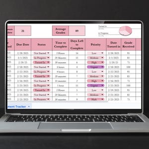 Assignment Tracker Template Excel Spreadsheet, Homework Task List ...