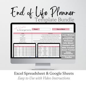 End of Life Planner, Emergency Binder, Just In Case of Death Planner, Life Binder, Funeral Planner Estate Planner Last Wishes After I'm Gone image 1