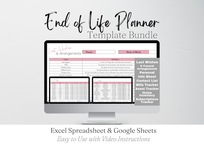End of Life Planner, Emergency Binder, Just In Case of Death Planner, Life Binder, Funeral Planner Estate Planner Last Wishes After I'm Gone image 1