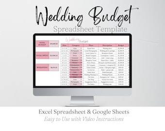 Wedding Budget Tracker Google Sheets Budget Template, Wedding Budgeting Excel Spreadsheet Planning Wedding Expense Templates, Budget Planner