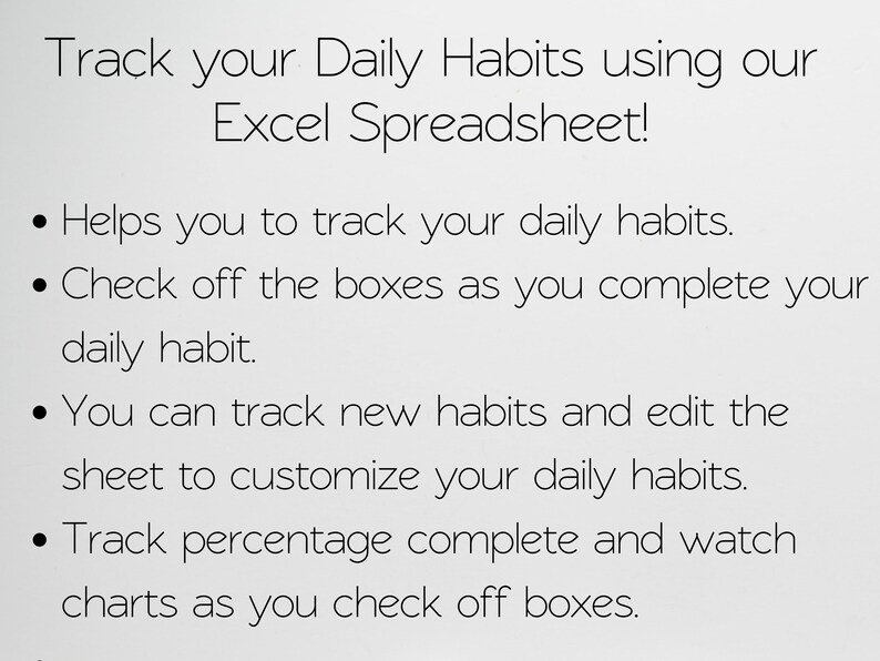 Habit Tracker Template Google Sheets Fitness Tracker Yearly Etsy