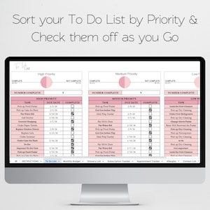 Home Management Planner Bundle, Household Planner, Family Planner, Home Organizer, Meal Planner Home Organization Mom Planner Google Sheets image 2