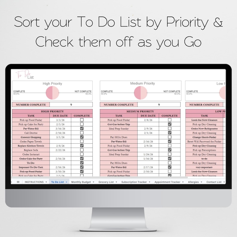Home Management Planner Bundle, Household Planner, Family Planner, Home Organizer, Meal Planner Home Organization Mom Planner Google Sheets image 2