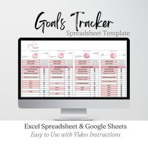 Goal Tracker Spreadsheet Goal Planner, Goal Setting, Goal Tracker, Goals Template, Goals Tracker Google Sheets, Goal Tracking Sheet