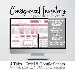 Consignment Inventory Tracker, Thrift Shop Product Management, Resale Business Google Sheet, Inventory Management Log, Boutique Template