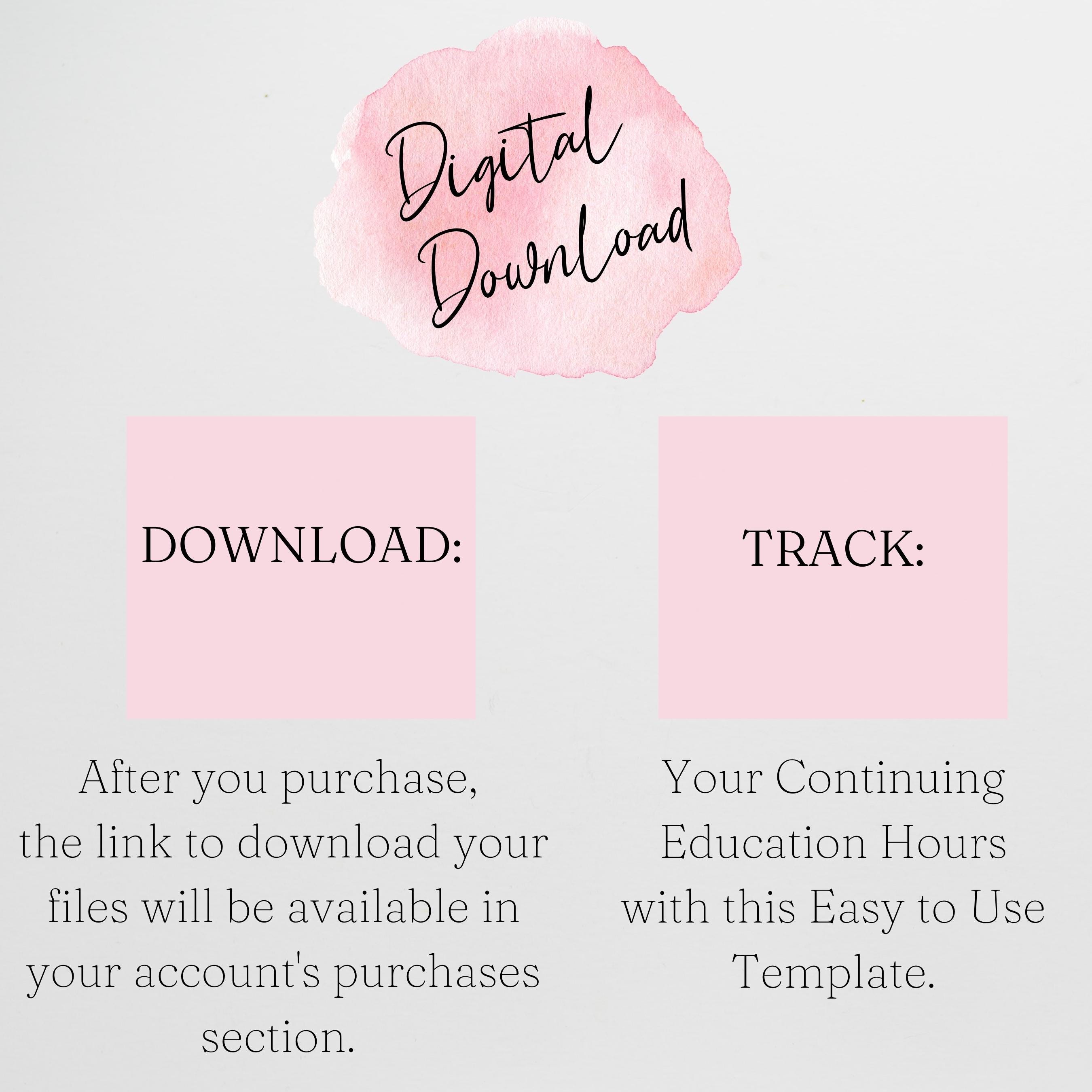 Continuing Education Tracker, CEU Hours Tracking Spreadsheet Template ...