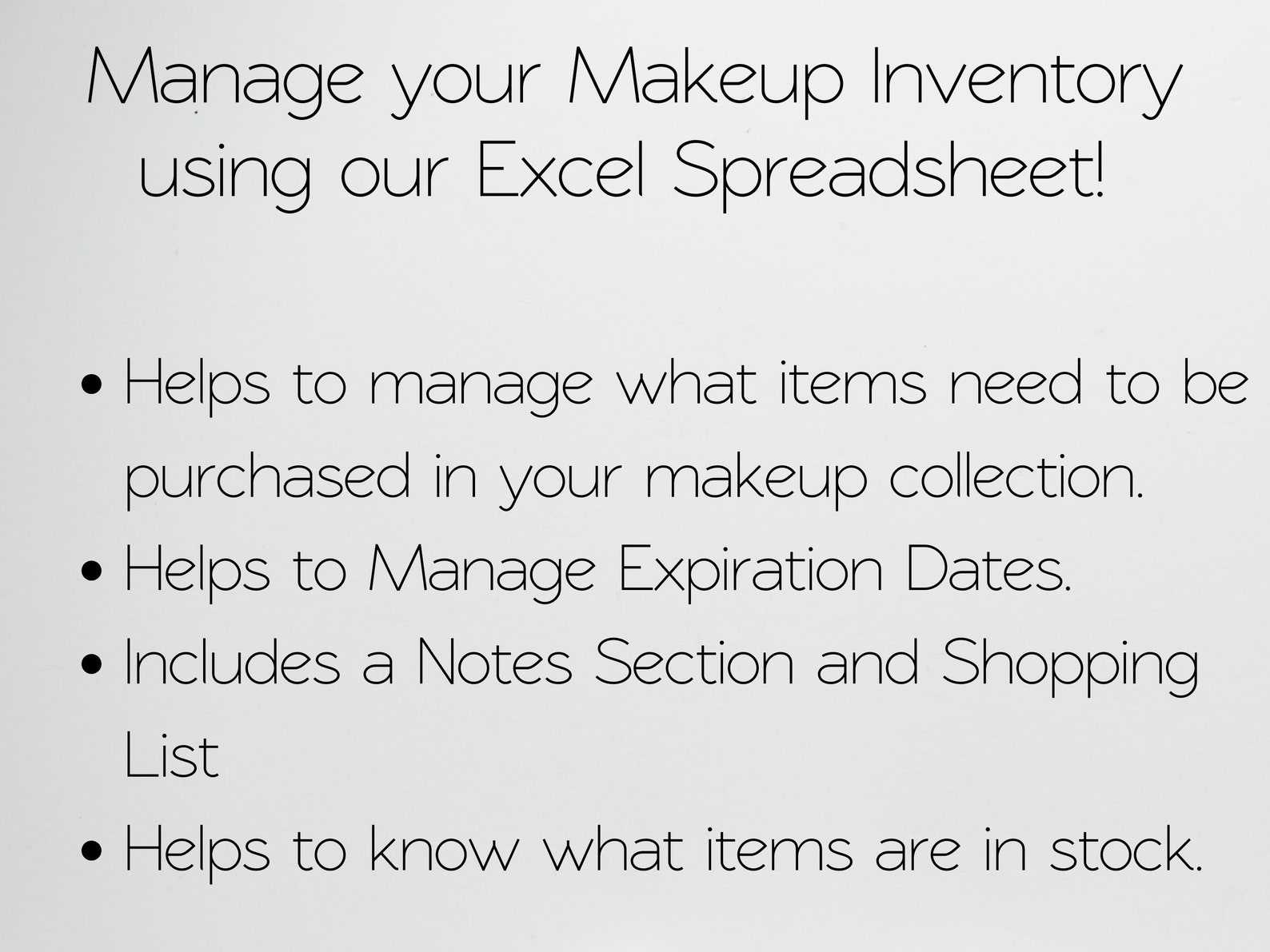 Makeup Inventory Management Makeup Artist Makeup Planner Etsy