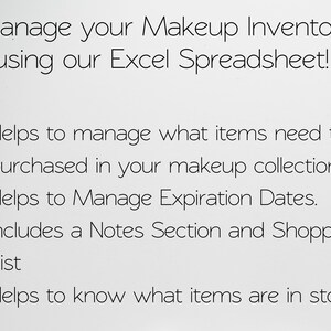 Makeup Inventory Management, Makeup Artist, Makeup Planner, Makeup ...