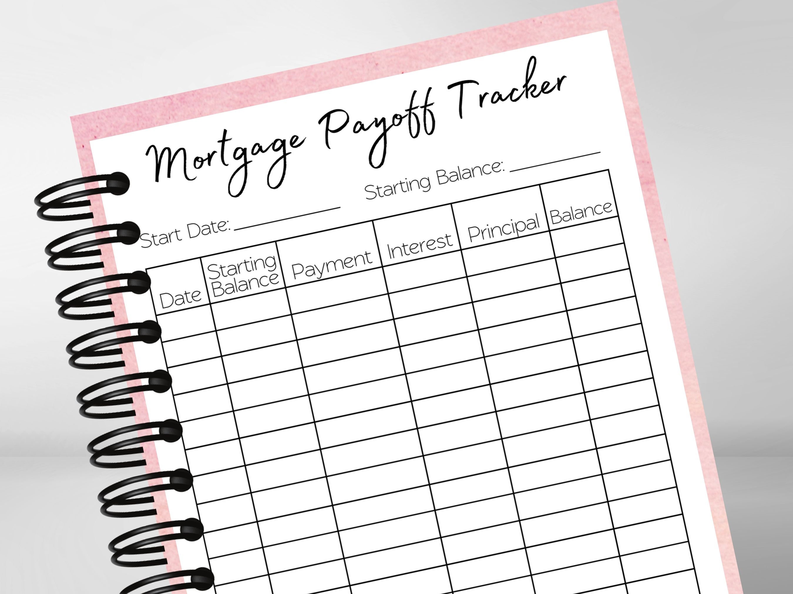 Mortgage Payoff Tracker Printable, Mortgage Payoff Charge, Mortgage Pay ...