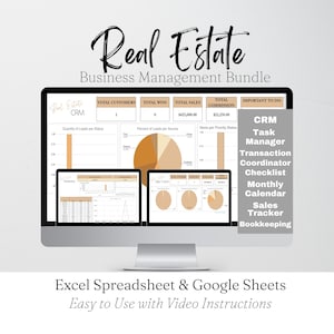 Ultimate Real Estate Business Management Spreadsheet Bundle, Real Estate Planner Bundle, Realtor Template Excel Spreadsheet Google Sheets
