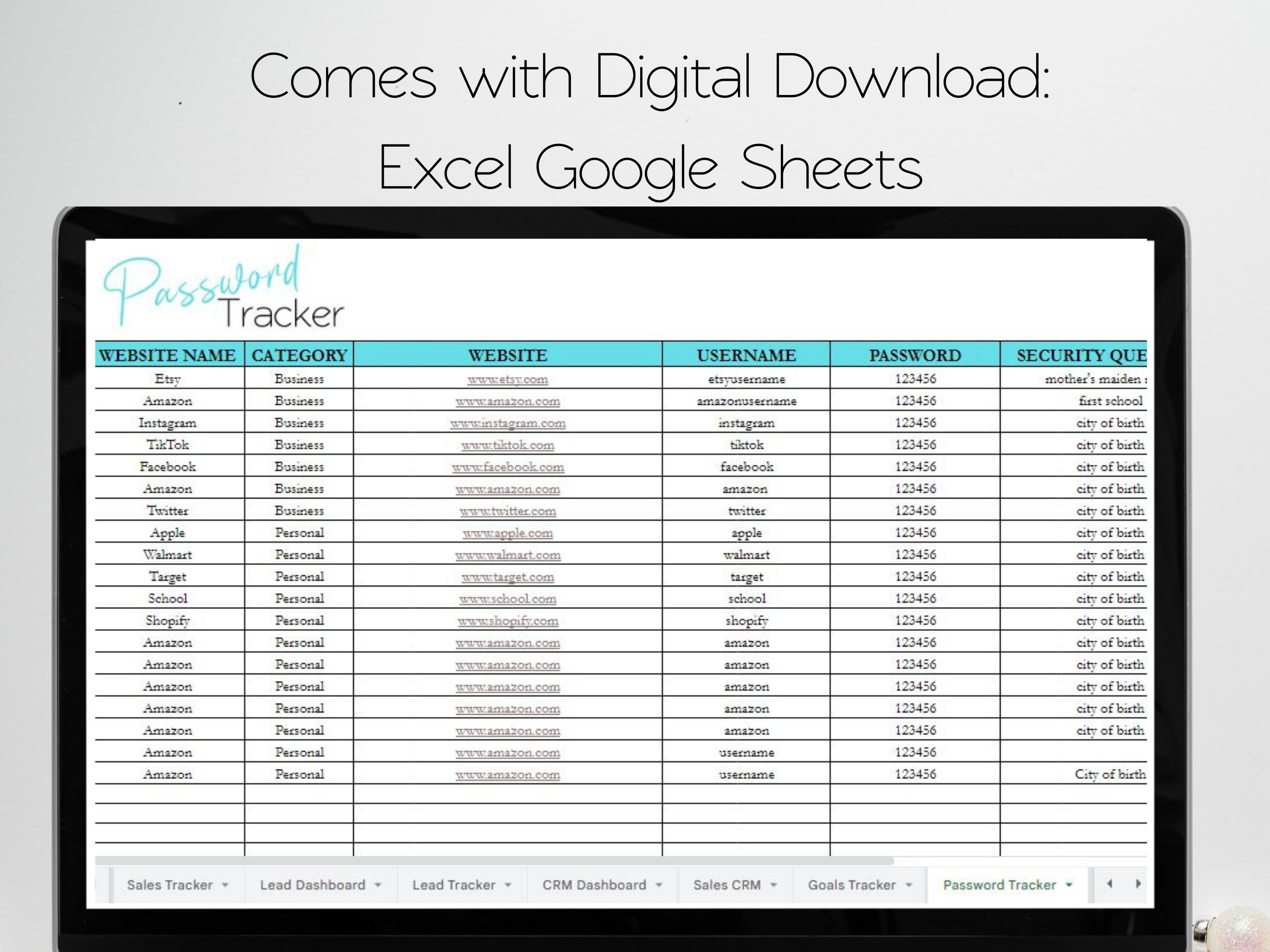 Sales Planner Template Excel Spreadsheet Sales Management Etsy sales-planner-template-excel-spreadsheet-sales-management-etsy
