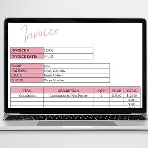 Rechnungsvorlage Google Sheets, Rechnungsformular-Tracker, Benutzerdefinierter Rechnungsgenerator, bearbeitbare Rechnungsvorlage Excel-Arbeitsblatt-Rechnungsverfolgung Bild 10