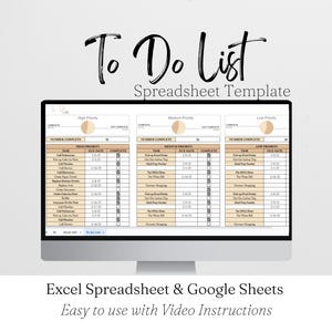 To Do List Google Sheets, To Do List Spreadsheet, To Do List Template, To Do List Digital, To Do Planner, To Do Lists Task Tracker Sheet