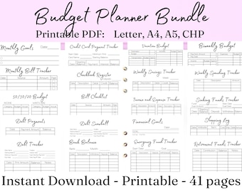 Budget Planner Bundle, Finance Planner Printable, Finance Planner Bundler Finance Planner Inserts Finance Tracker Financial Planner Bundle