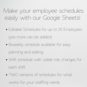 Mitarbeiter Stundenplan Template Google Sheets, Wochenplaner, Schichtplan, Arbeitsplaner Planer Personaleinsatzplaner Scheduling Template Excel Bild 3