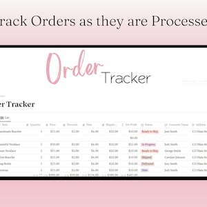 Order Tracker Notion Template Order Tracker Notion Templates Small
