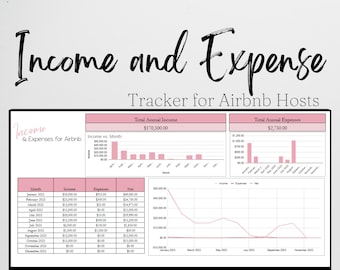 Rental Property Income and Expense Tracker Excel Google Sheets, Short Term Rental Property Spreadsheet Vacation Home Bookkeeping Excel Sheet