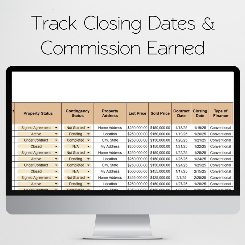 Realtor Transaction Checklist, Real Estate Excel Spreadsheets, Transaction Coordinator Tracker, Transaction Coordinator Templates Checklist image 6