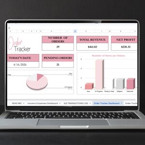 Small Business Templates Bundle Google Sheets, Business Bookkeeping Spreadsheet, Business Management Excel Inventory Tracker, Order Tracker image 10