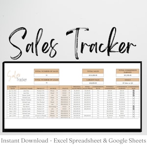Sales Tracker Google Sheet, Sales Tracker Excel, Sales Goal Tracker, Sales Dashboard, Sales Tracker Template, Sales Tracking Google Sheets