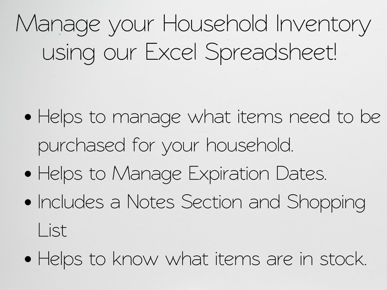 Household Inventory Checklist Home Inventory Tracker Etsy