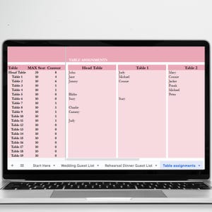 Plantilla de lista de invitados de boda, Hojas de cálculo de Google para lista de invitados de boda, Lista de invitados de boda en Excel, Hoja de cálculo para lista de invitados de boda, Seguimiento de invitados imagen 10