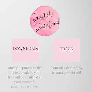 Bill Tracker Excel Spreadsheet, Monthly Bill Tracker Google Sheets, Cute Bill Payment Tracker, Personal Finance Bill Organizer Monthly Bills image 7