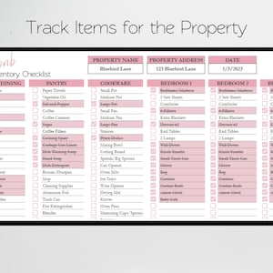 Checklist Inventory Bundle, Rental Property Furniture List, Short Term ...