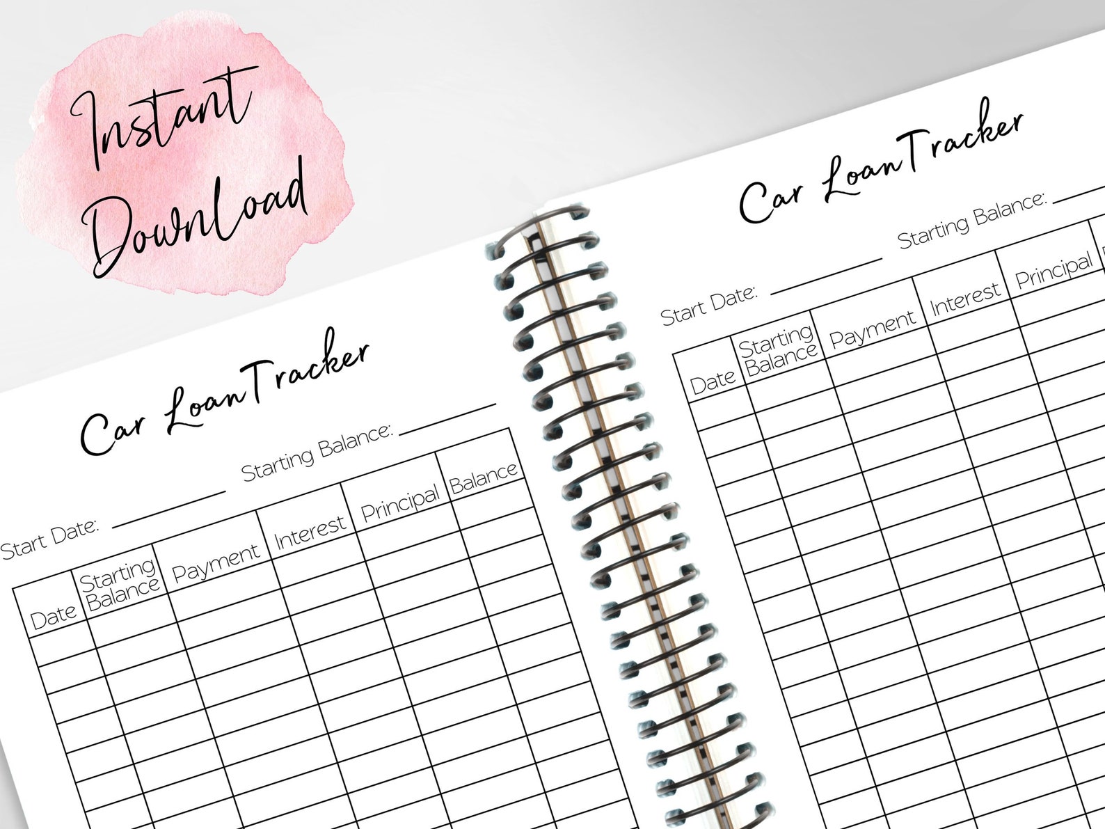 Car Loan Payment Tracker, Car Loan Tracker, Car Loan Payoff Tracker, Car Payment Tracker, Car