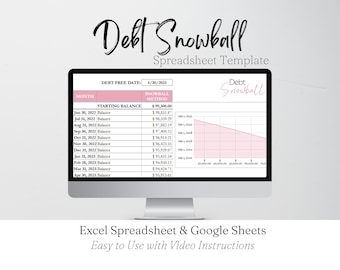Schuldensneeuwbal Google Spreadsheets Spreadsheet-calculator Begroting afbetalen Schuldafbetalingstracker Debt House Creditcardaflossing