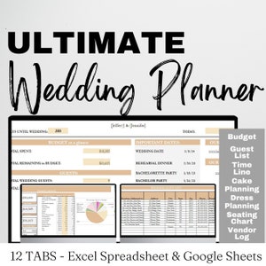 Excel Wedding Planner Google Sheets, Wedding Planner Template, Wedding Planner Excel Template, Wedding Planning Spreadsheet Google Sheets