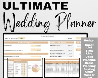 Excel Wedding Planner Google Sheets, Wedding Planner Template, Wedding Planner Excel Template, Wedding Planning Spreadsheet Google Sheets