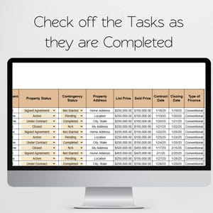 Realtor Transaction Checklist, Real Estate Excel Spreadsheets, Transaction Coordinator Tracker, Transaction Coordinator Templates Checklist image 8