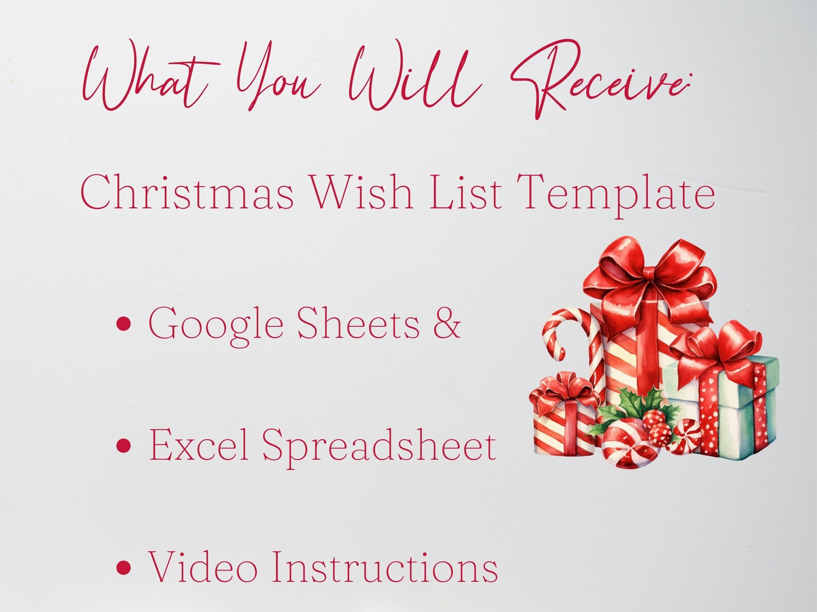 Christmas Wish List Template Google Sheets, Christmas Shopping List ...