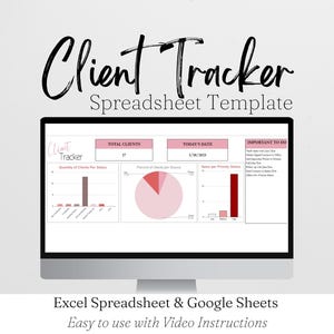 Client Tracker Excel, Client Tracker Google Sheets, Client Tracker Sheet, Client Tracker Spreadsheet Client Tracking CRM Template Excel