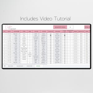 Smyckesinventering, planerare för smyckestillverkning, Excel-kalkylblad, logg, checklista för smyckesinventering, hem, smyckesföretag, Google Sheets bild 6