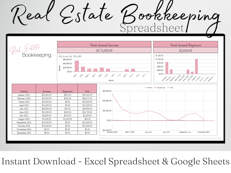Real Estate Bookkeeping Real Estate Book Keeping Realtor Etsy