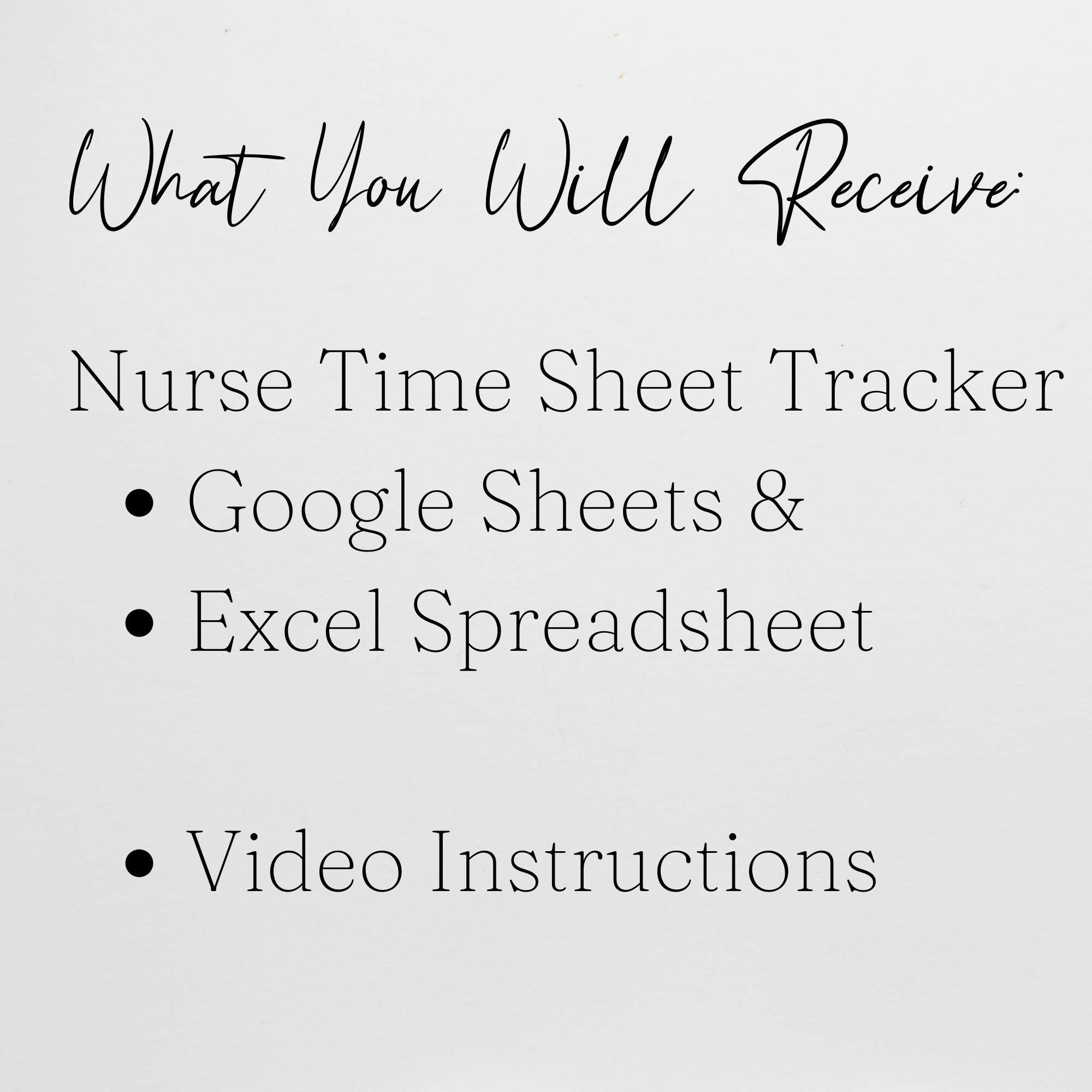 Nursing Time Log Example Nurse Time Sheet Template Google Sheets, Nursing Templates Excel ...