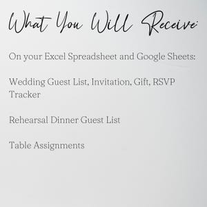 Plantilla de lista de invitados de boda, Hojas de cálculo de Google para lista de invitados de boda, Lista de invitados de boda en Excel, Hoja de cálculo para lista de invitados de boda, Seguimiento de invitados imagen 5