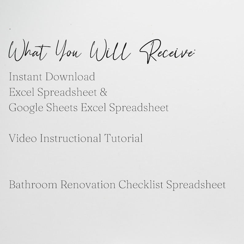 Bathroom Renovation Checklist Google Sheets, Bathroom Remodel Check List Excel Spreadsheet, Home Bath Remodel Guide Planner Template image 5