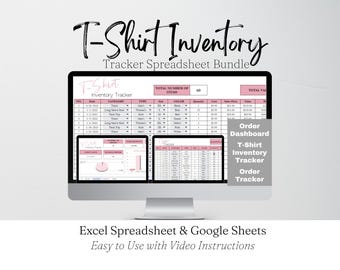 Tshirt Inventory Tracker, Tshirt Inventory Spreadsheet Template, Log, Tshirt Business log, Apparel Templates, Excel Spreadsheet Google Sheet