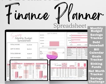 Budget Template, Financial Planner Excel, Budget Spreadsheet, Budgeting Spreadsheet, Finance Google Sheets, Ultimate Finance Excel Template