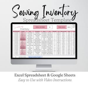裁縫用在庫トラッカー、裁縫用オーガナイザー、裁縫用テンプレート、裁縫用ビジネス在庫ログ、糸、パターン、生地のクラフト整理